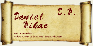 Daniel Mikać vizit kartica
